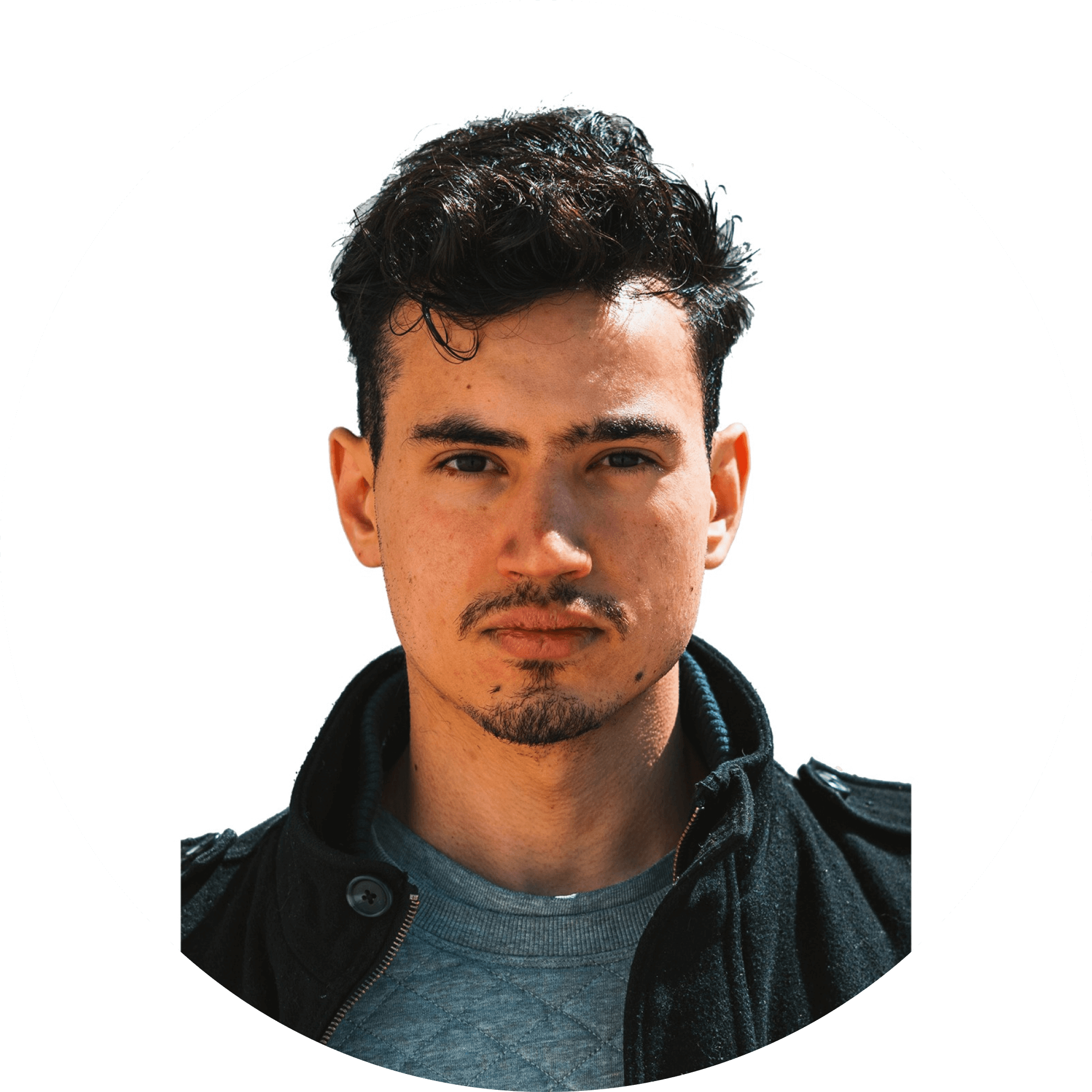 White background profile picture