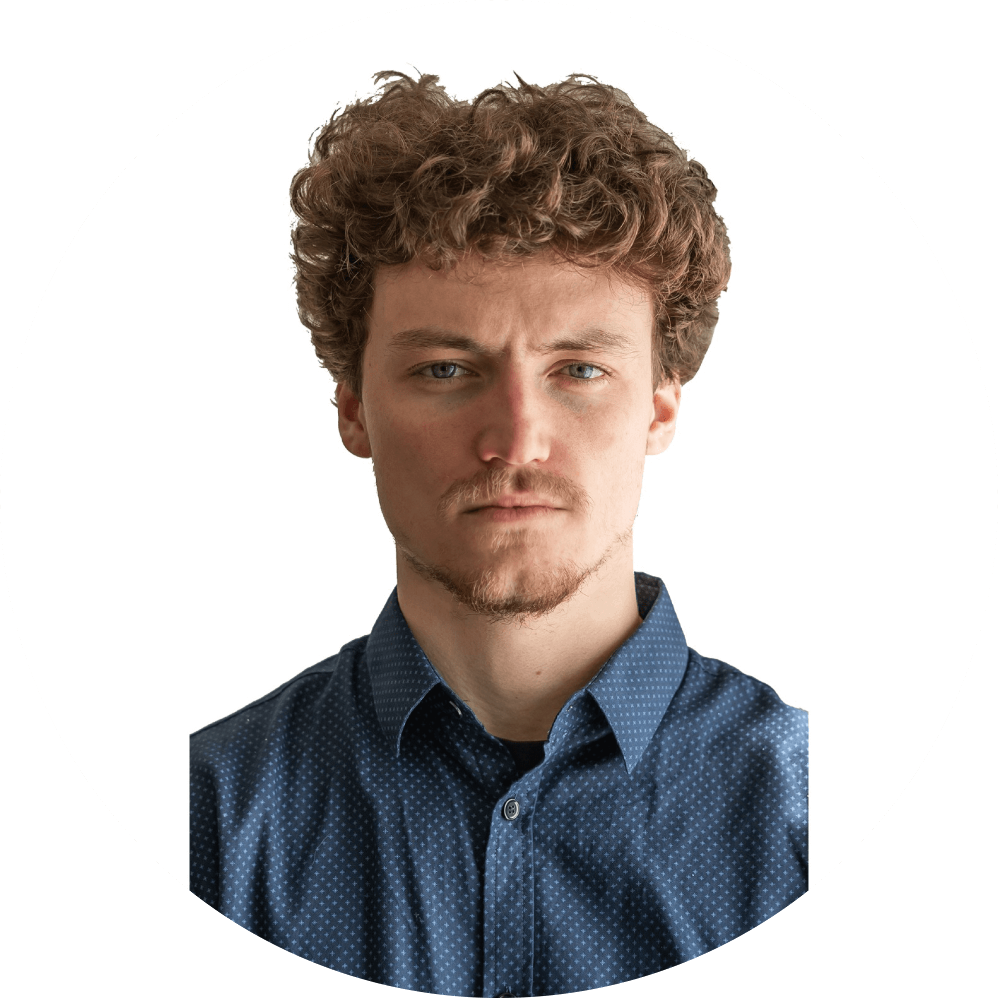 White bbackground profile picture